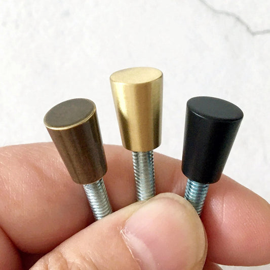 Small Drawer Knobs Brass Cone Lynns Hardware
