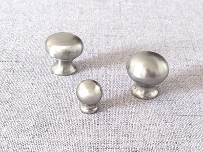 small nickel cabinet pulls