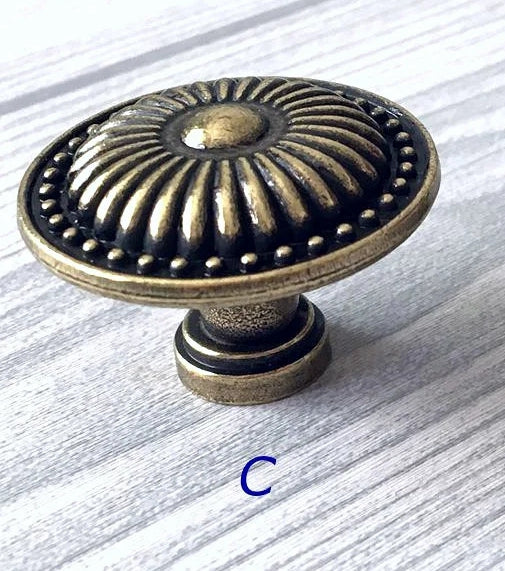 Sunburst Drawer Knobs Vintage Shabby Chic Cabinet Pulls