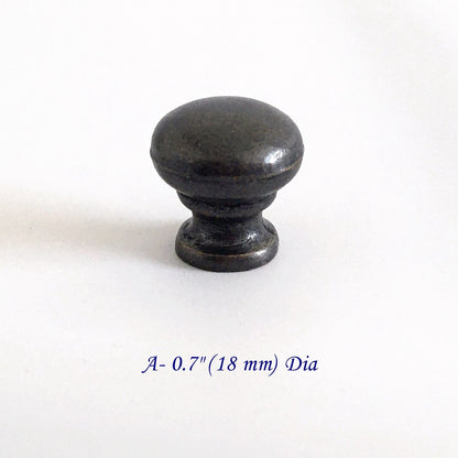Tiny Drawer Knob Antique bronze 18 mm