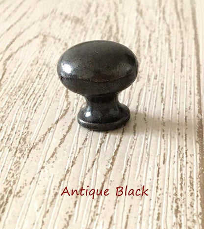 Tiny Drawer Knobs Antique Black 18 mm