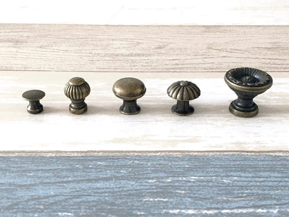 Tiny Knobs Antique Bronze Drawer Pulls Jewelry Box Knob Hardware