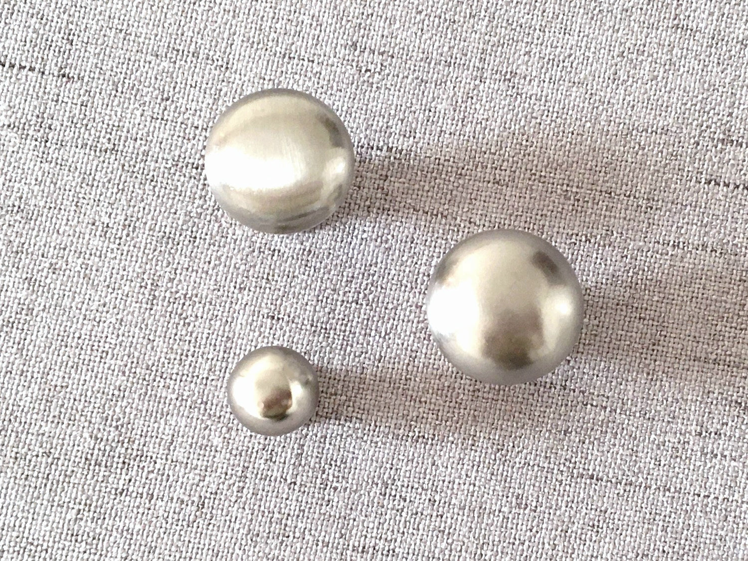 tiny dresser drawer knob in nickel finish