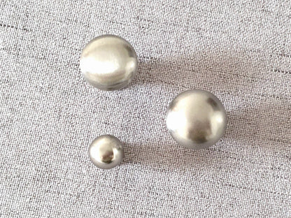 tiny dresser drawer knob in nickel finish