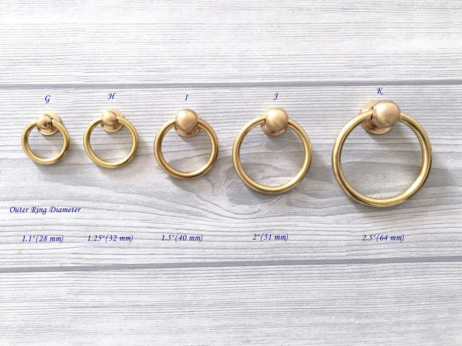 unlaquered brass cabinet pulls drop ring