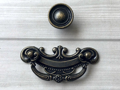 2-1/2" Centers Swing Bail Drawer Pull | Victorian Style - 2.5" 64 mm