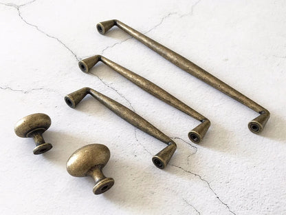 Vintage Style Antique Brass Cabinet Handles Dresser Drawer Knobs Kitchen Hardware