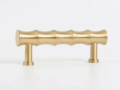 Poignées de tiroir en laiton pour armoires et tiroirs, 2,5", 2,75", 3", 3,3", quincaillerie en bambou