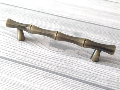 Poignée de tiroir en bambou, bronze brossé, 2,5", 3", 3,75", 5", 6,25"
